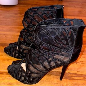 Sparkly caged booties by Zigi Soho